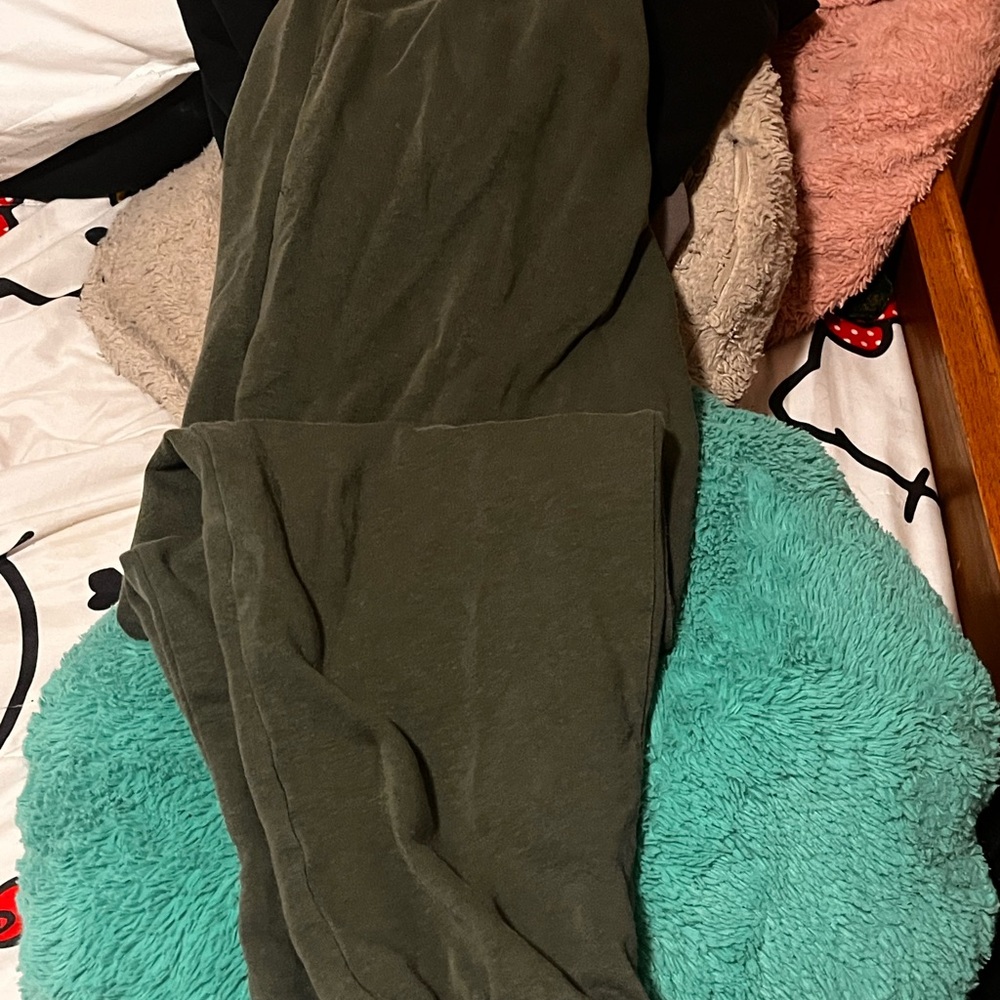 Green sweatpants